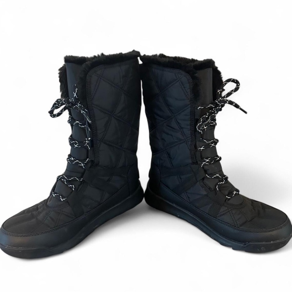 Sorel Whitney II Black Faux Fur Lined Boots